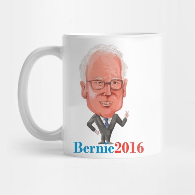 Bernie 2016 Democrat President Caricature by retrovectors